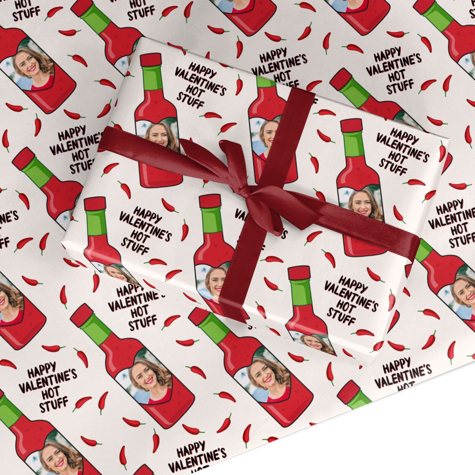 Hot Stuff Personalised Valentines Custom Wrapping Paper