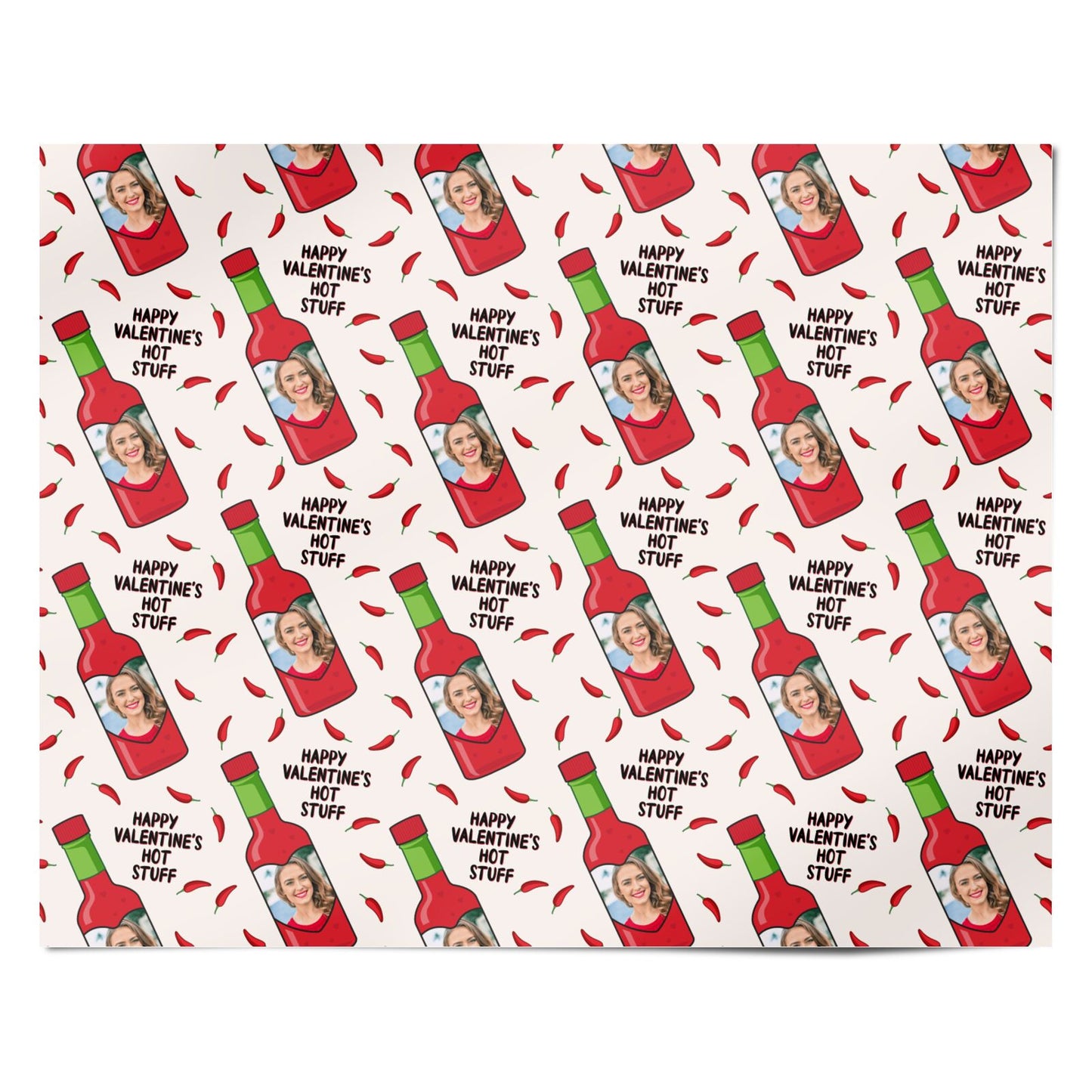 Hot Stuff Personalised Valentines Personalised Wrapping Paper Alternative