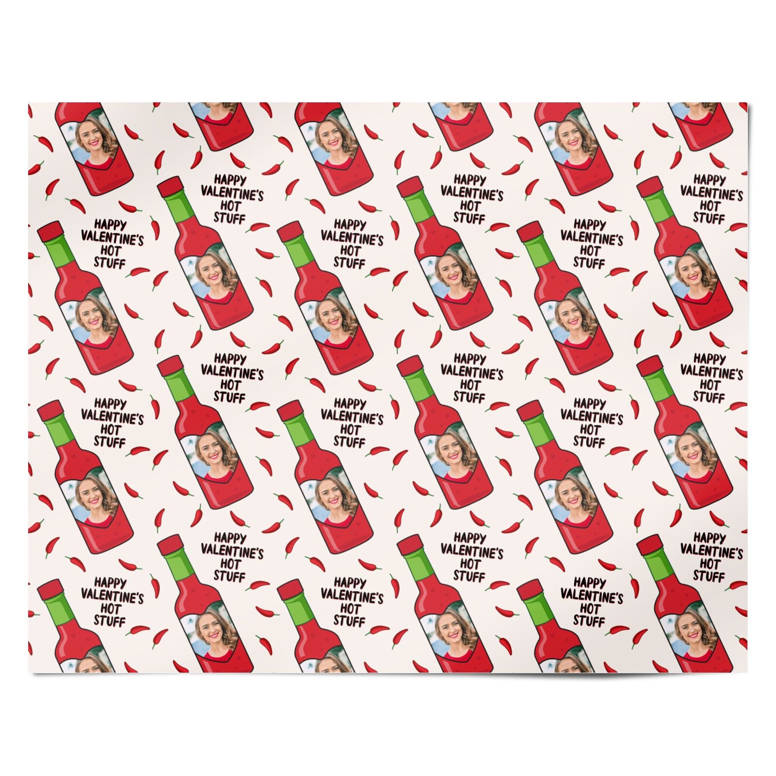 Hot Stuff Personalised Valentines Personalised Wrapping Paper Alternative