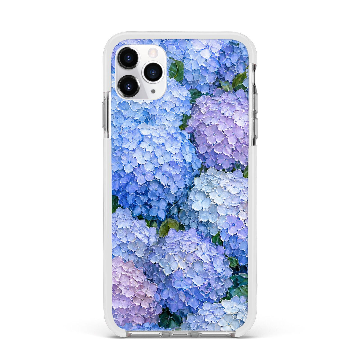Hydrangea Atelier Apple iPhone 11 Pro Max in Silver with White Impact Case