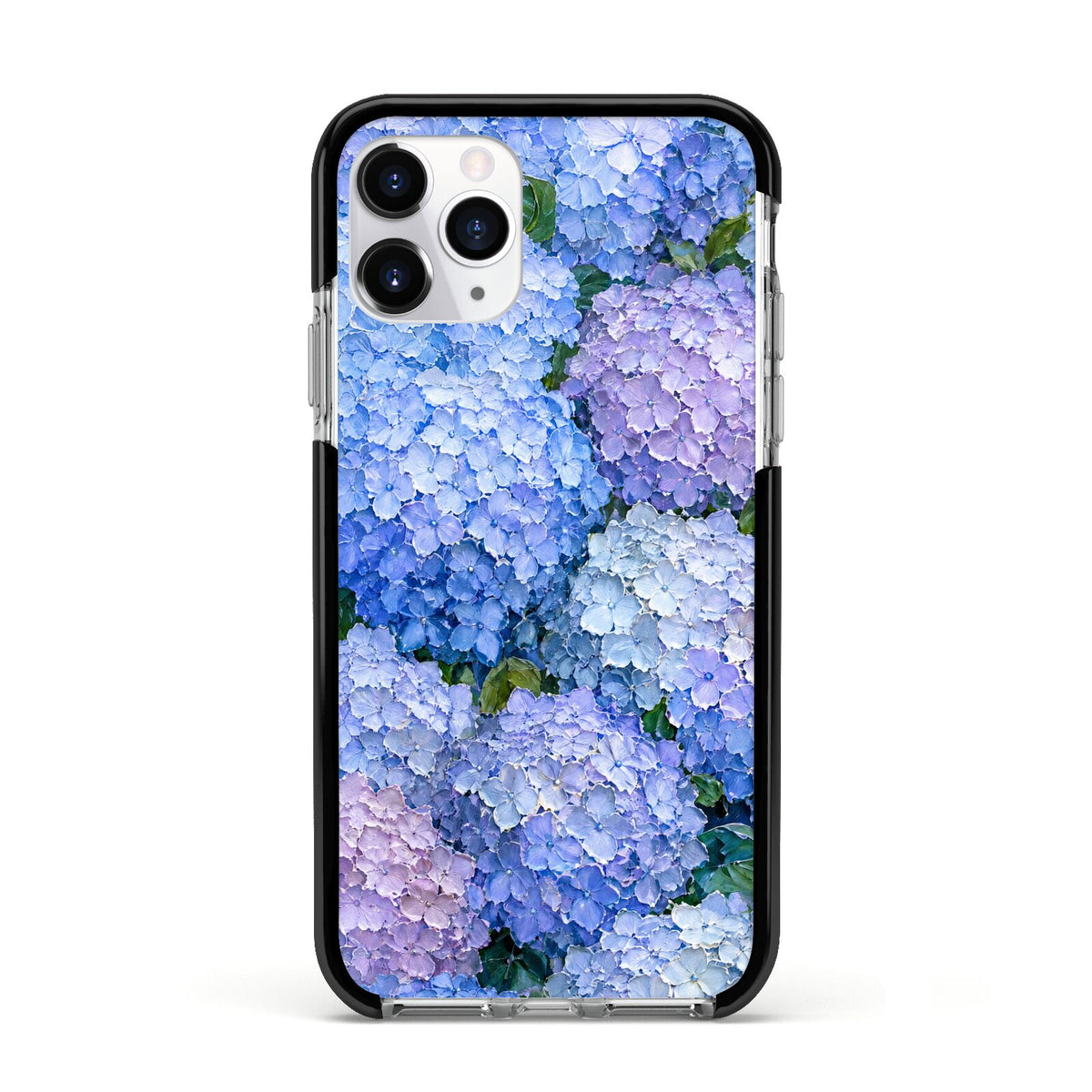 Hydrangea Atelier Apple iPhone 11 Pro in Silver with Black Impact Case