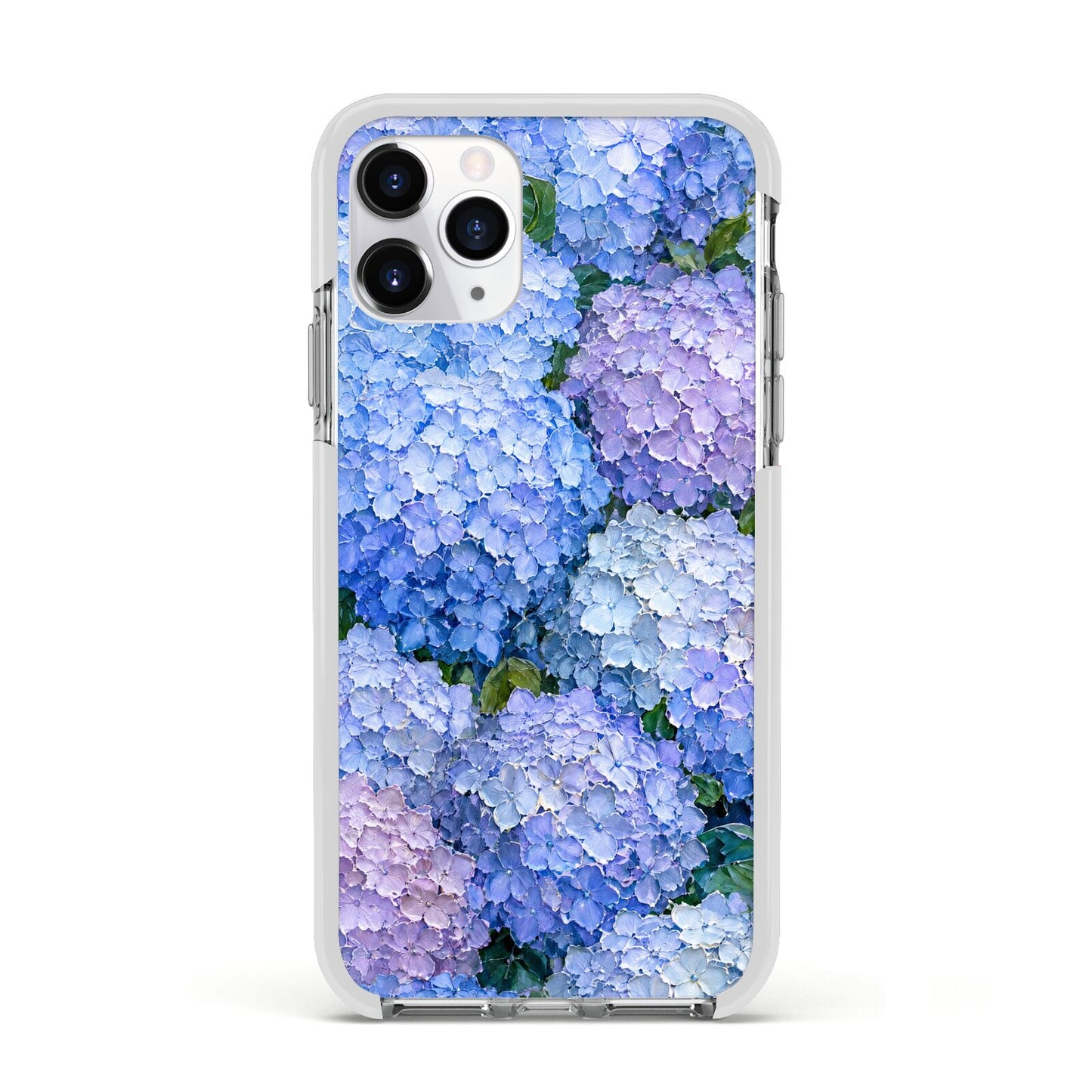 Hydrangea Atelier Apple iPhone 11 Pro in Silver with White Impact Case
