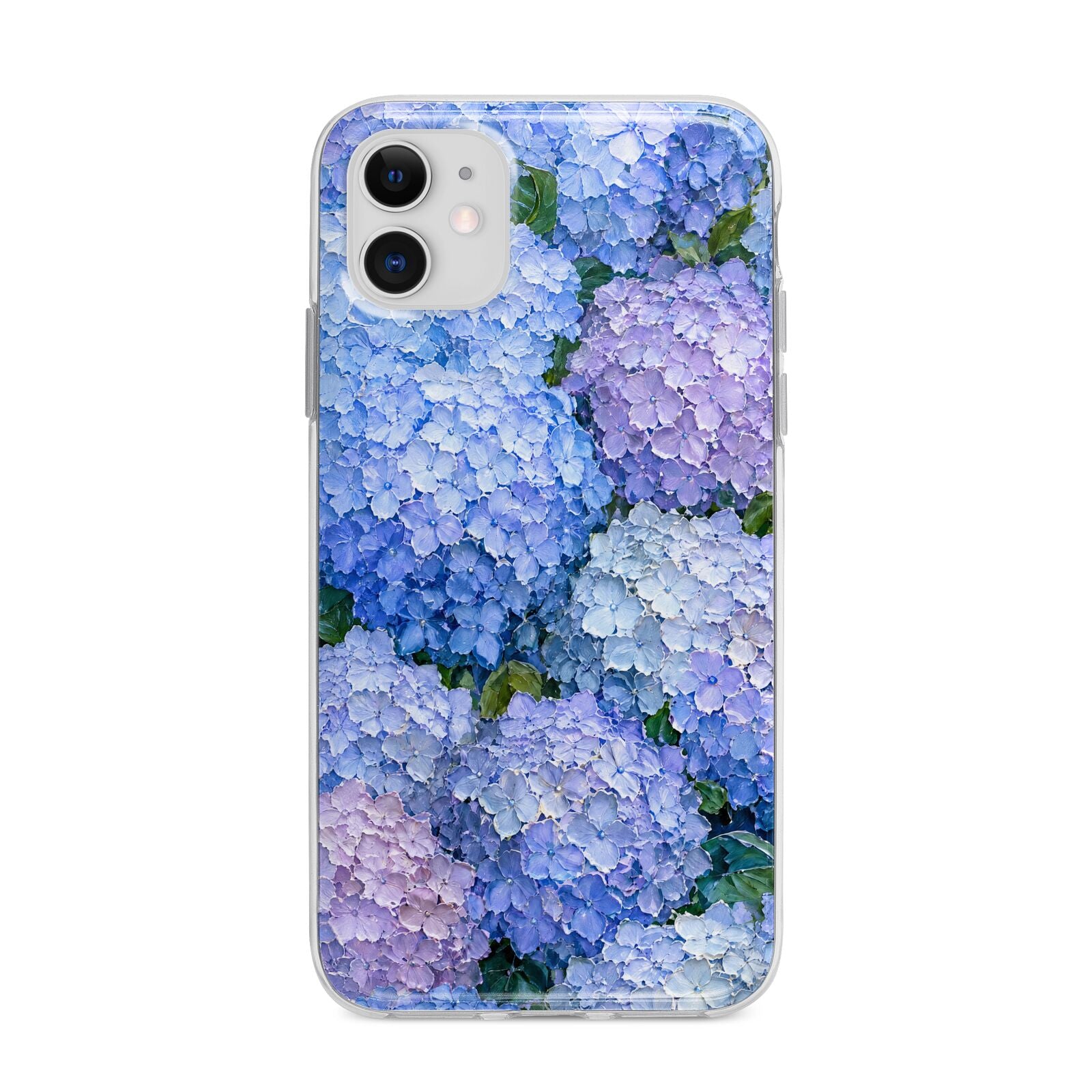 Hydrangea Atelier Apple iPhone 11 in White with Bumper Case
