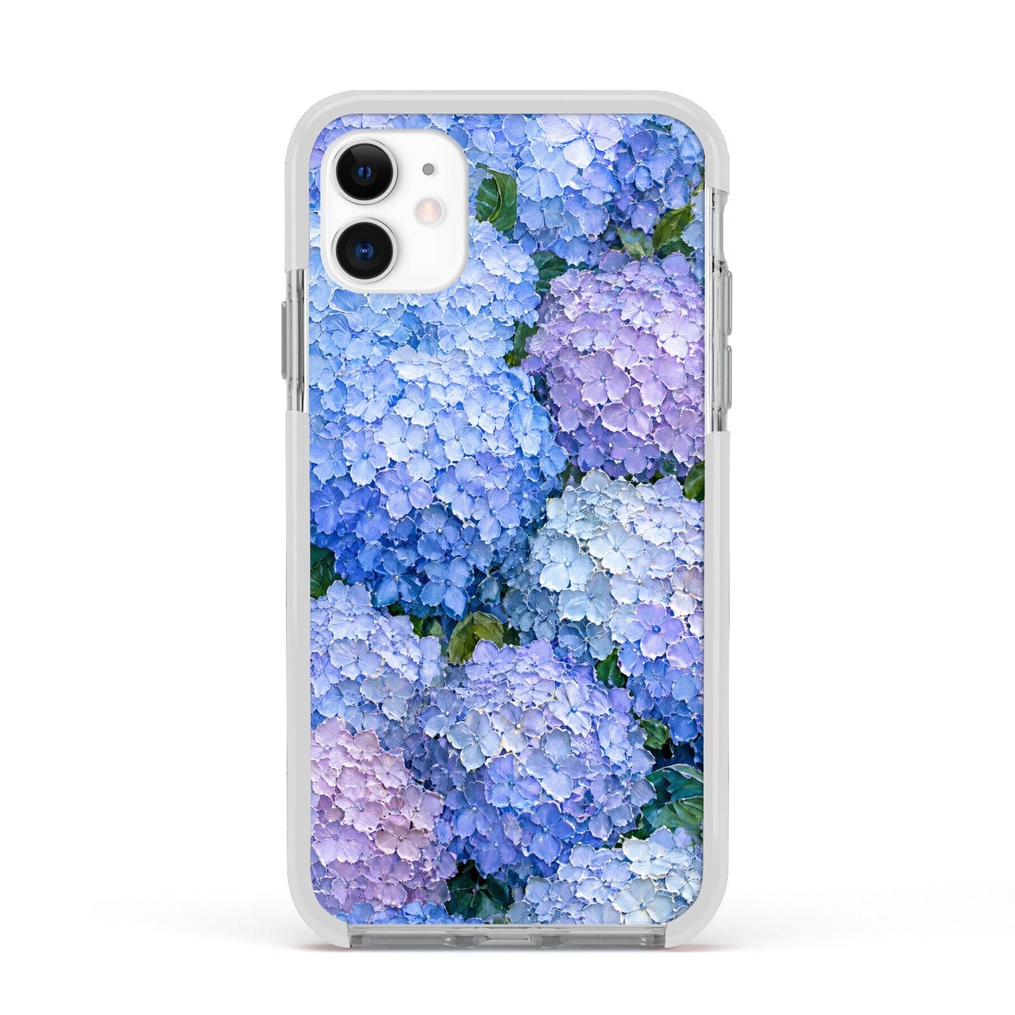 Hydrangea Atelier Apple iPhone 11 in White with White Impact Case