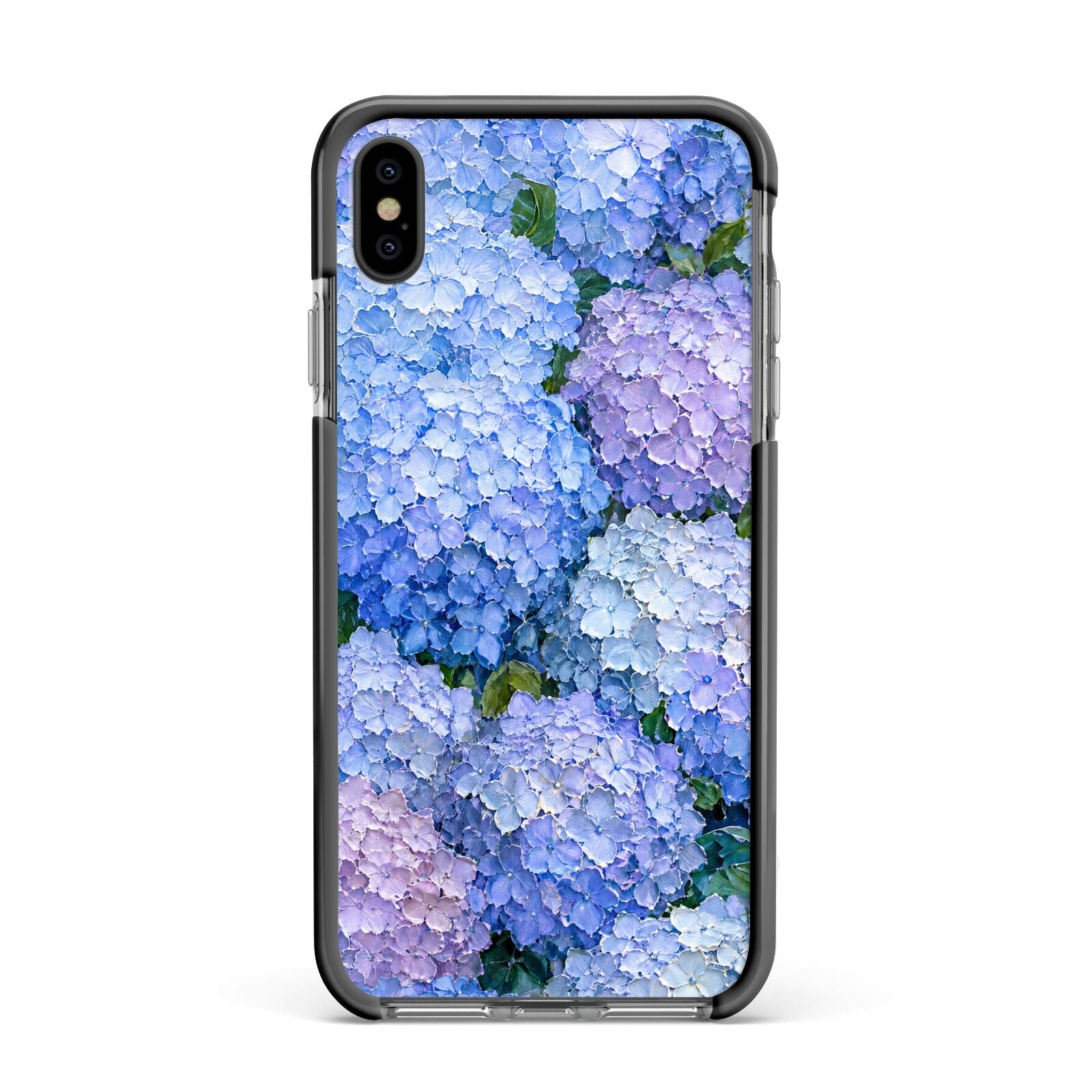 Hydrangea Atelier Apple iPhone Xs Max Impact Case Black Edge on Black Phone