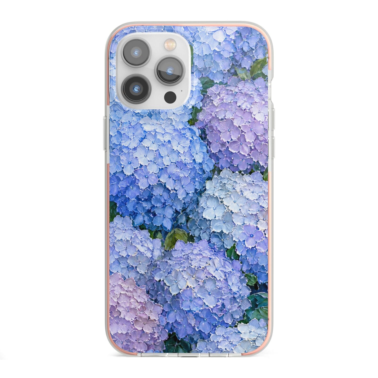 Hydrangea Atelier iPhone 13 Pro Max TPU Impact Case with Pink Edges