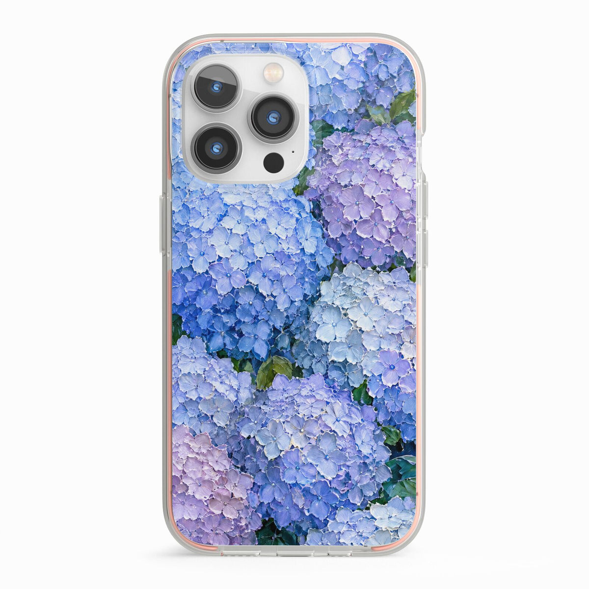 Hydrangea Atelier iPhone 13 Pro TPU Impact Case with Pink Edges