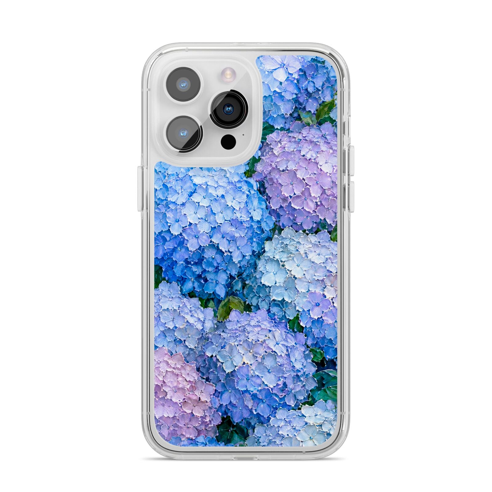 Hydrangea Atelier iPhone 14 Pro Max Clear Tough Case Silver