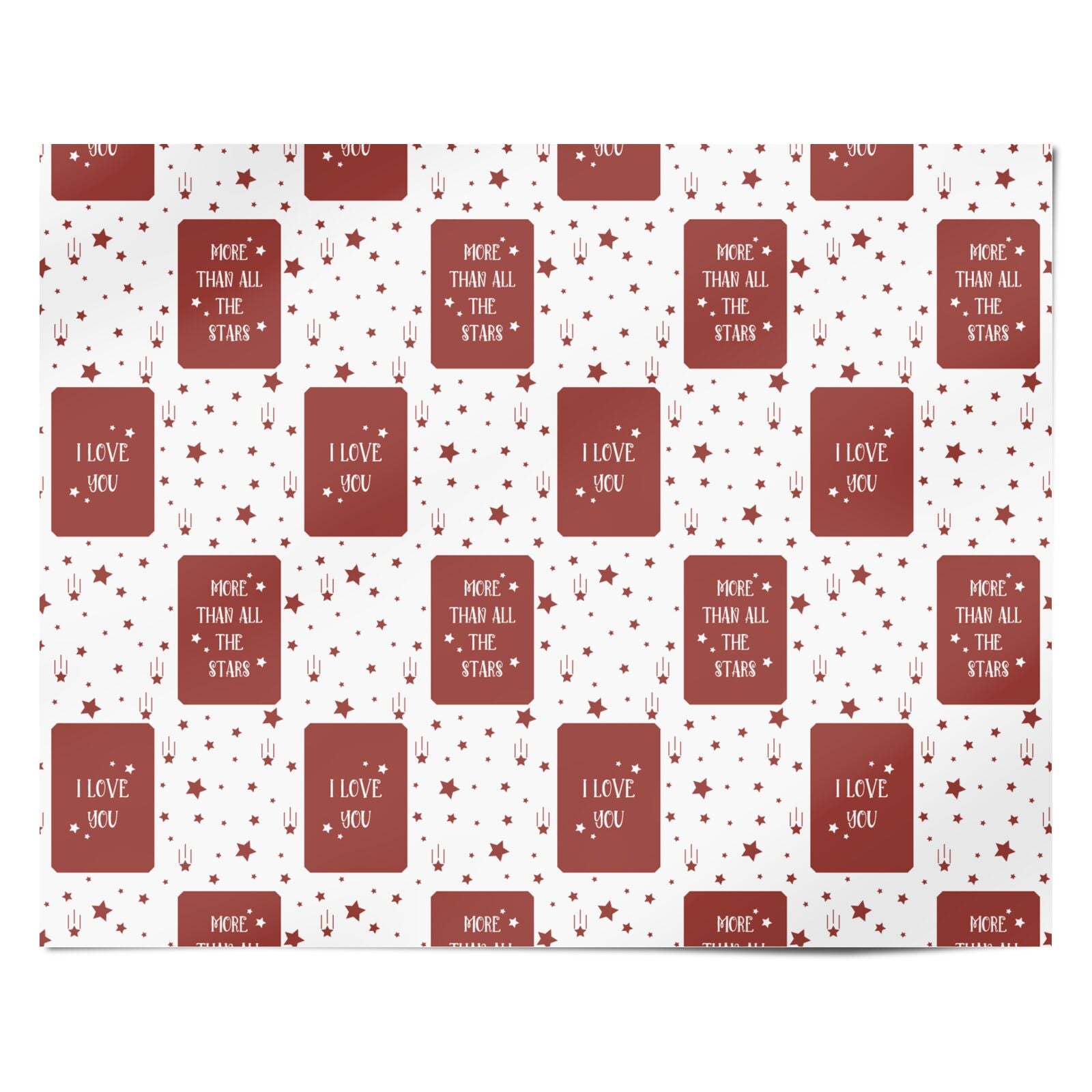 I Love You More Than All The Stars Valentines Personalised Wrapping Paper Alternative