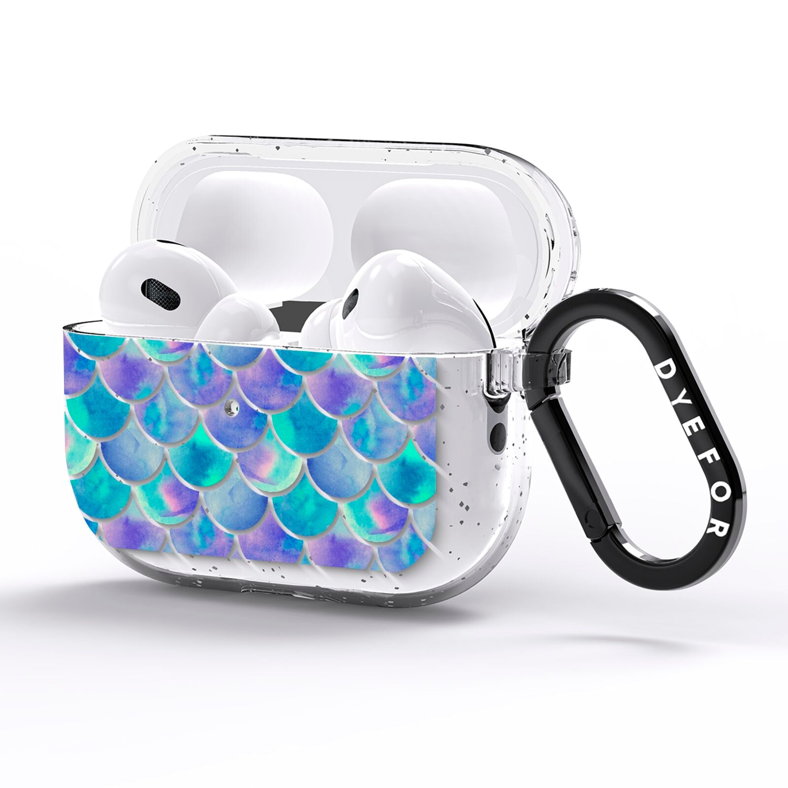 Iridescent Mermaid Scales AirPods Pro Glitter Case Side Image