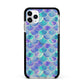 Iridescent Mermaid Scales Apple iPhone 11 Pro Max in Silver with Black Impact Case