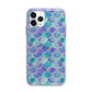 Iridescent Mermaid Scales Apple iPhone 11 Pro Max in Silver with Bumper Case