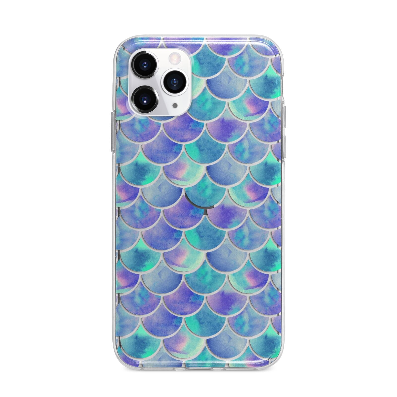 Iridescent Mermaid Scales Apple iPhone 11 Pro in Silver with Bumper Case