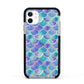 Iridescent Mermaid Scales Apple iPhone 11 in White with Black Impact Case