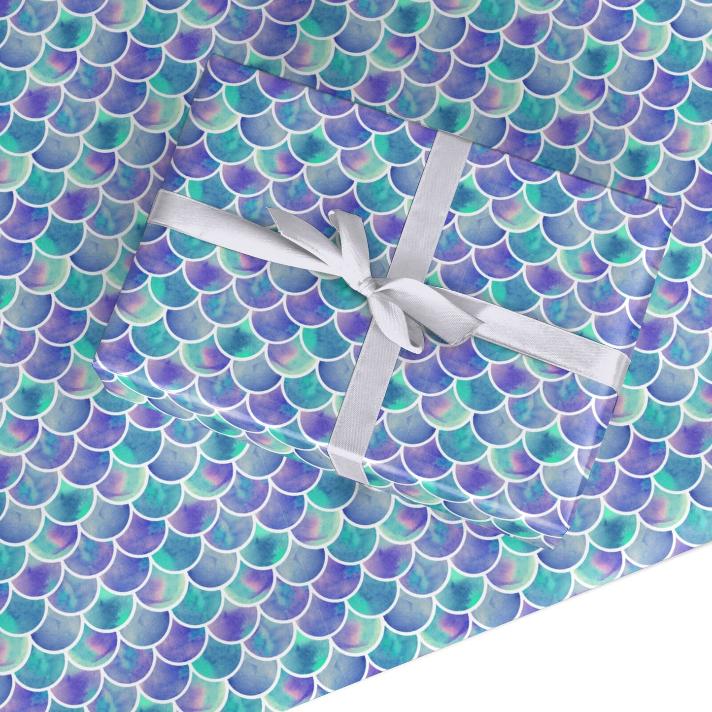 Iridescent Mermaid Scales Custom Wrapping Paper