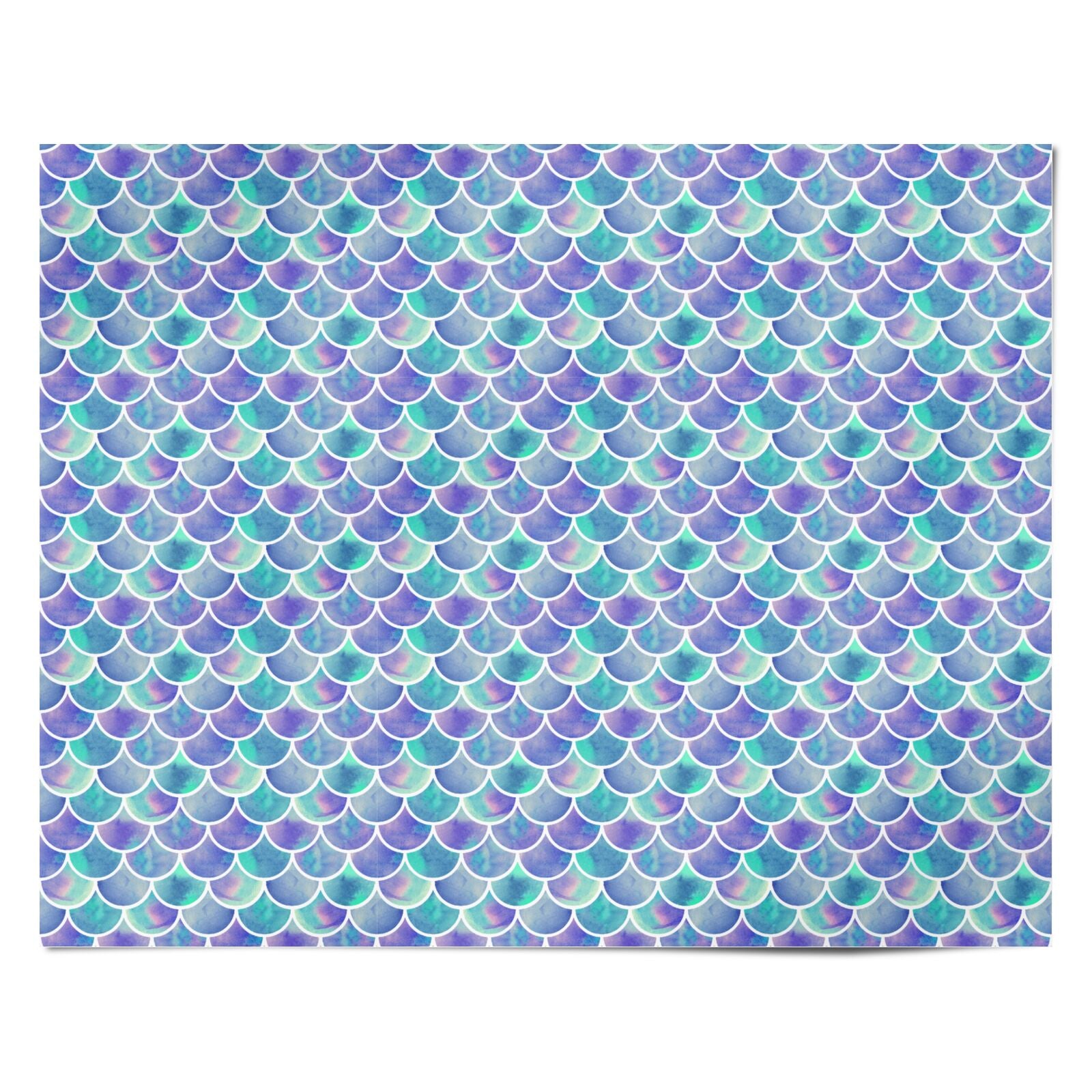 Iridescent Mermaid Scales Personalised Wrapping Paper Alternative