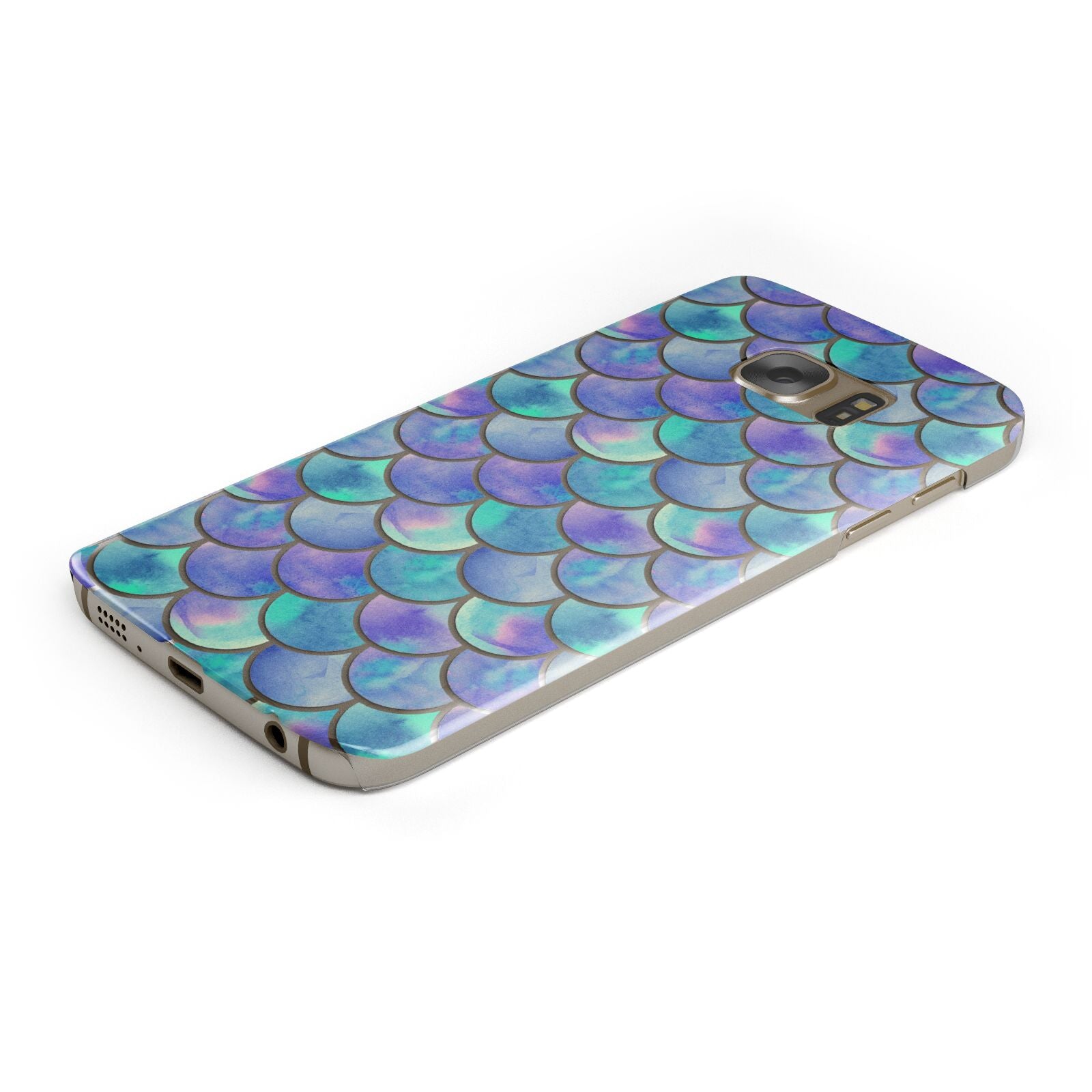 Iridescent Mermaid Scales Samsung Galaxy Case Bottom Cutout