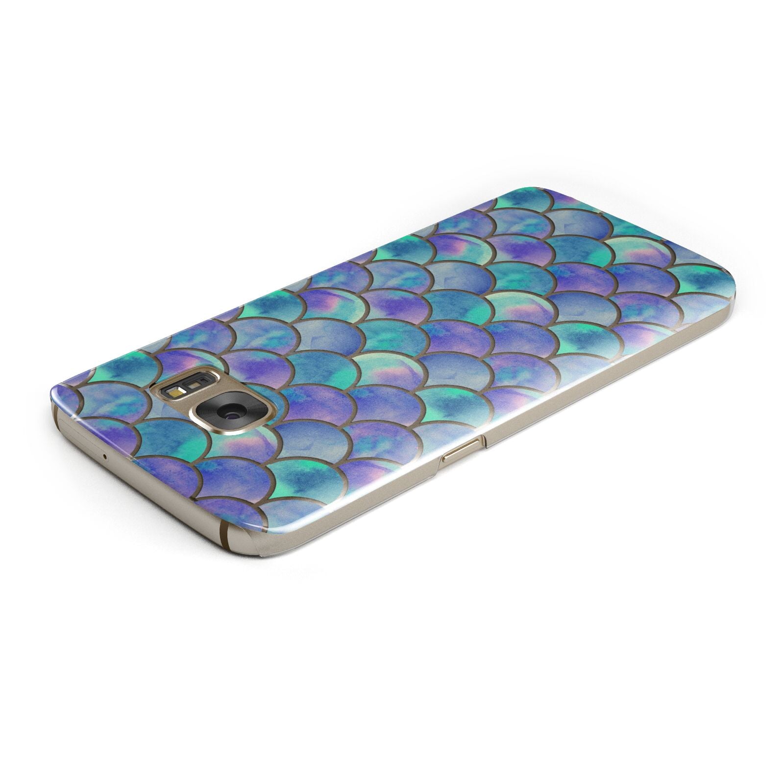 Iridescent Mermaid Scales Samsung Galaxy Case Top Cutout