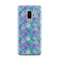 Iridescent Mermaid Scales Samsung Galaxy S9 Plus Case on Silver phone