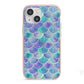 Iridescent Mermaid Scales iPhone 13 Mini TPU Impact Case with Pink Edges