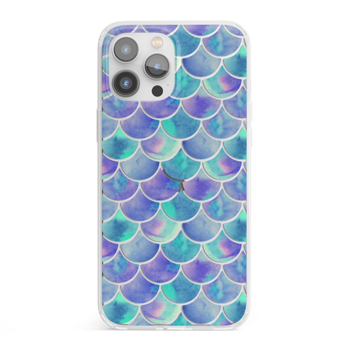 Iridescent Mermaid Scales iPhone 13 Pro Max Clear Bumper Case