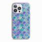 Iridescent Mermaid Scales iPhone 13 Pro TPU Impact Case with Pink Edges