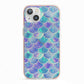 Iridescent Mermaid Scales iPhone 13 TPU Impact Case with Pink Edges
