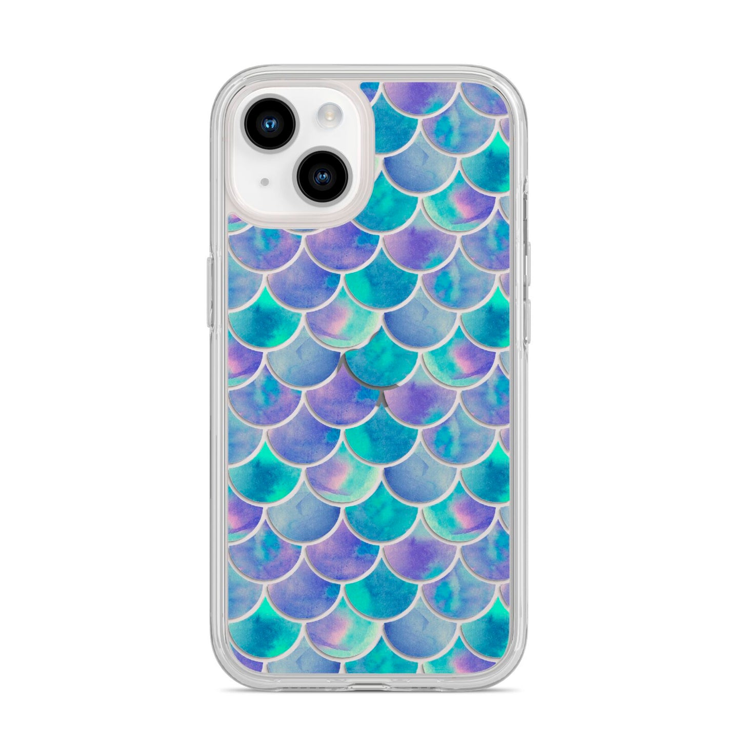 Iridescent Mermaid Scales iPhone 14 Clear Tough Case Starlight