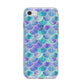 Iridescent Mermaid Scales iPhone 8 Bumper Case on Silver iPhone