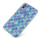 Iridescent Mermaid Scales iPhone X Bumper Case on Silver iPhone