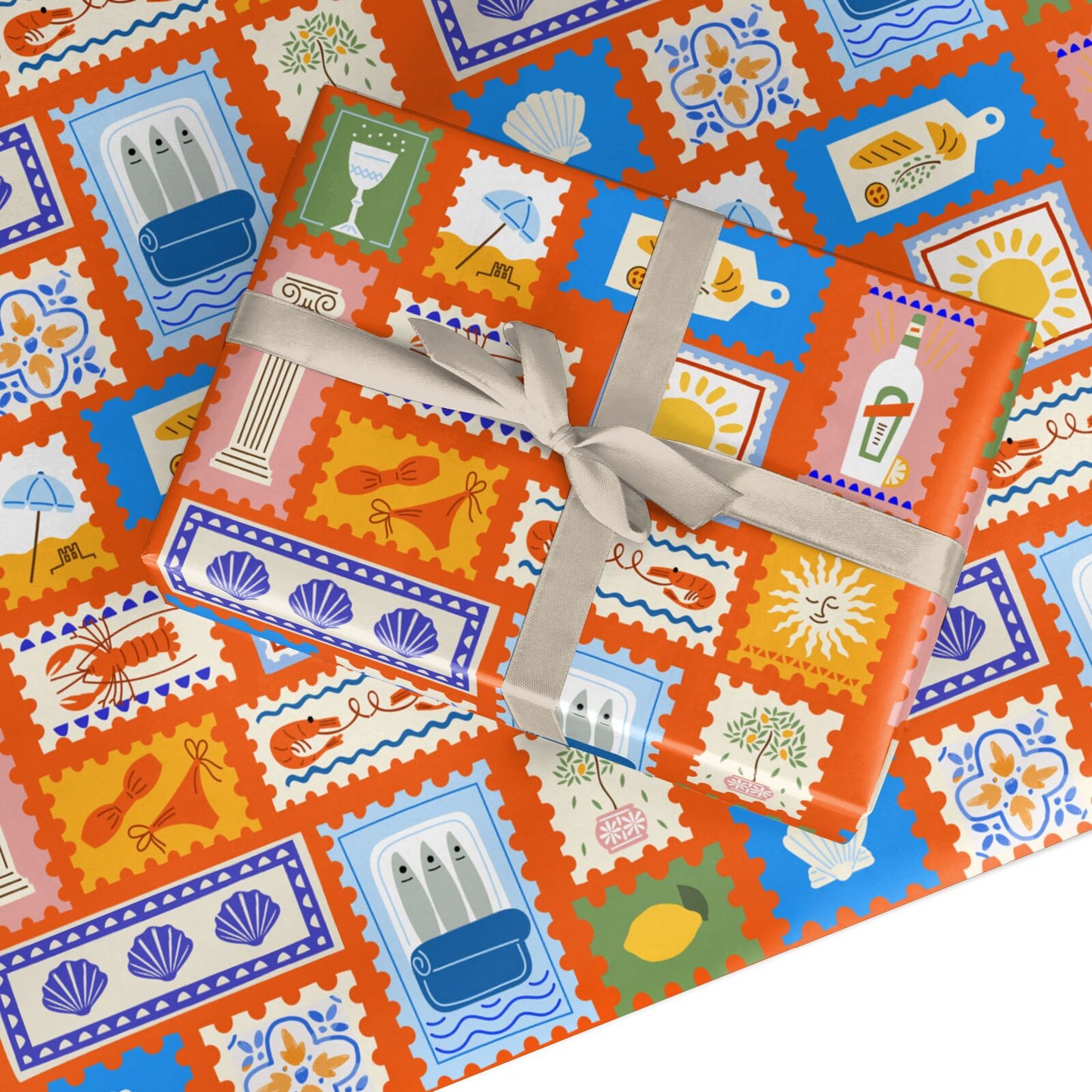 Italian Summer Mediterranean Custom Wrapping Paper