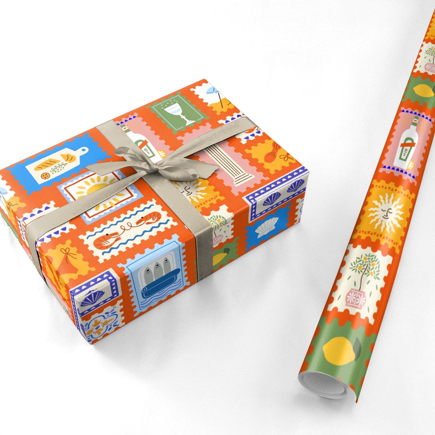 Italian Summer Mediterranean Personalised Wrapping Paper