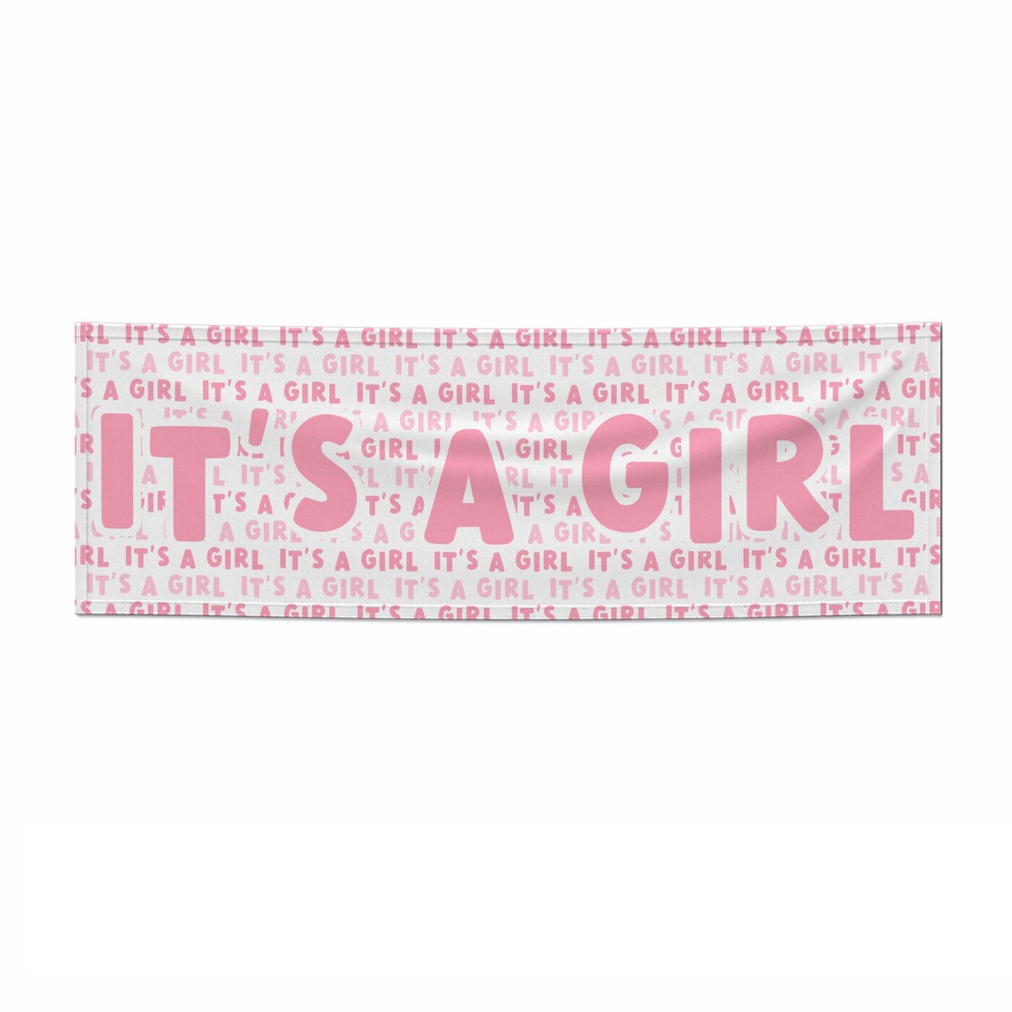 Its a Girl Baby Shower 3x1 Paper Banner