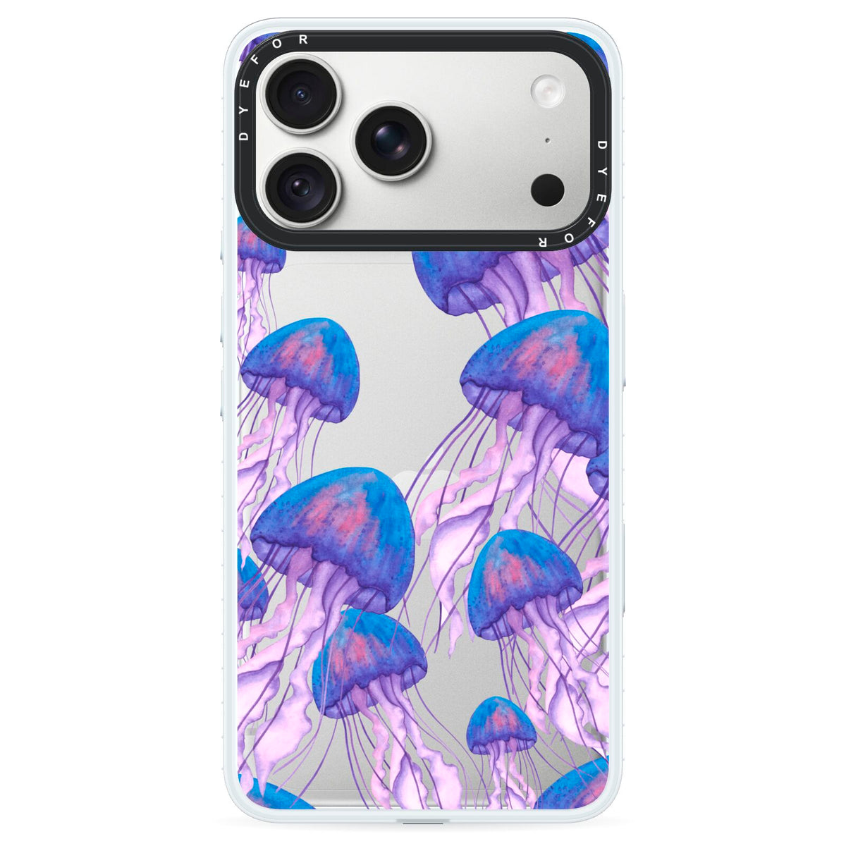 Jellyfish iPhone 18 Pro Max Black Impact Pre order Case on Silver phone