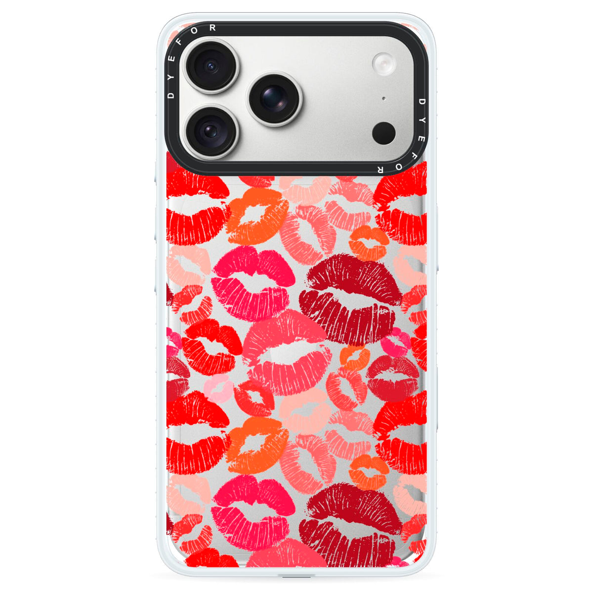 Kiss Print iPhone 18 Pro Max Black Impact Pre order Case on Silver phone