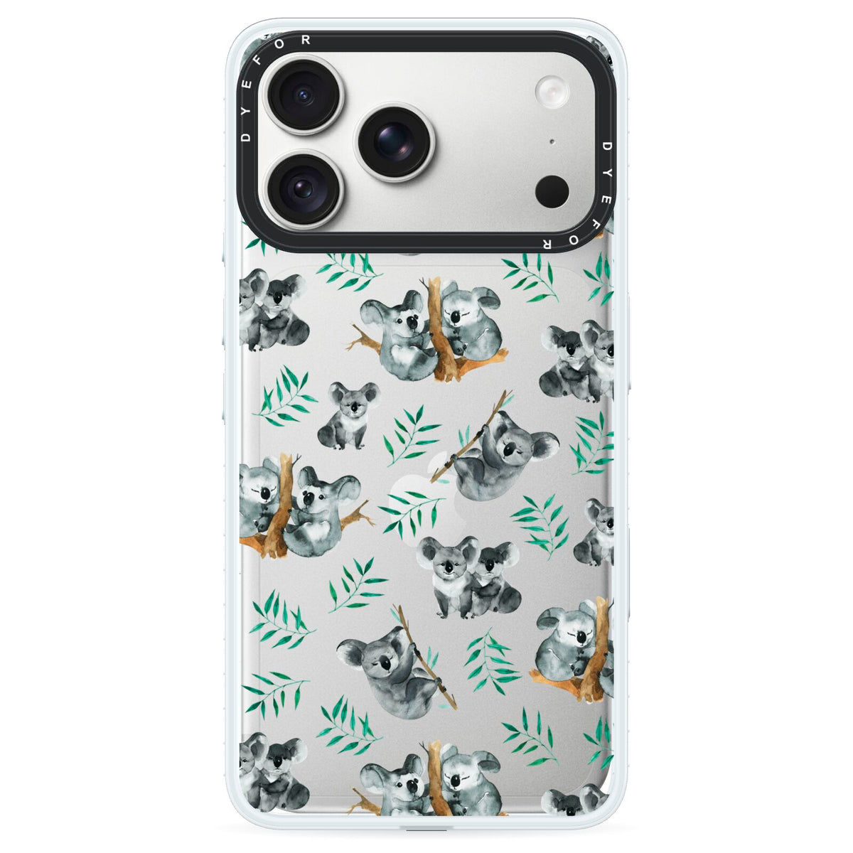 Koala Bear iPhone 18 Pro Max Black Impact Pre order Case on Silver phone