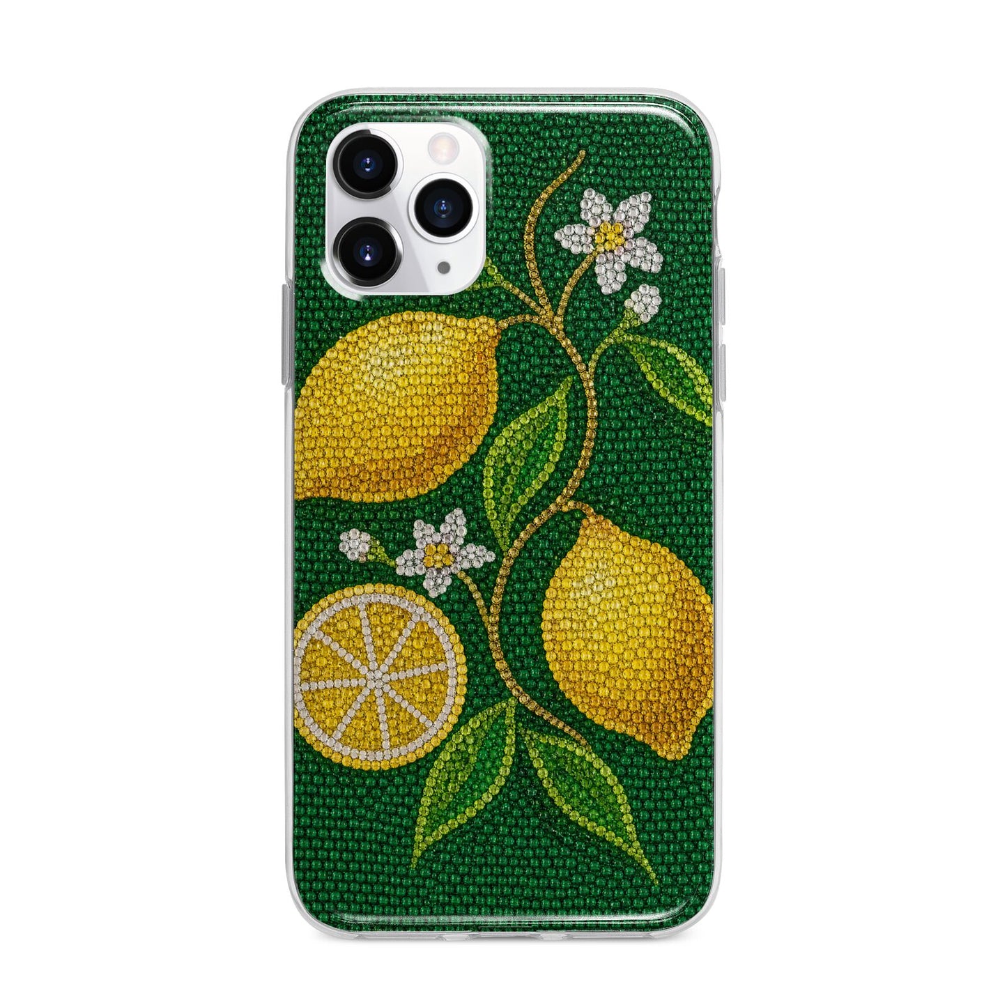 Lemon Lustre Apple iPhone 11 Pro Max in Silver with Bumper Case