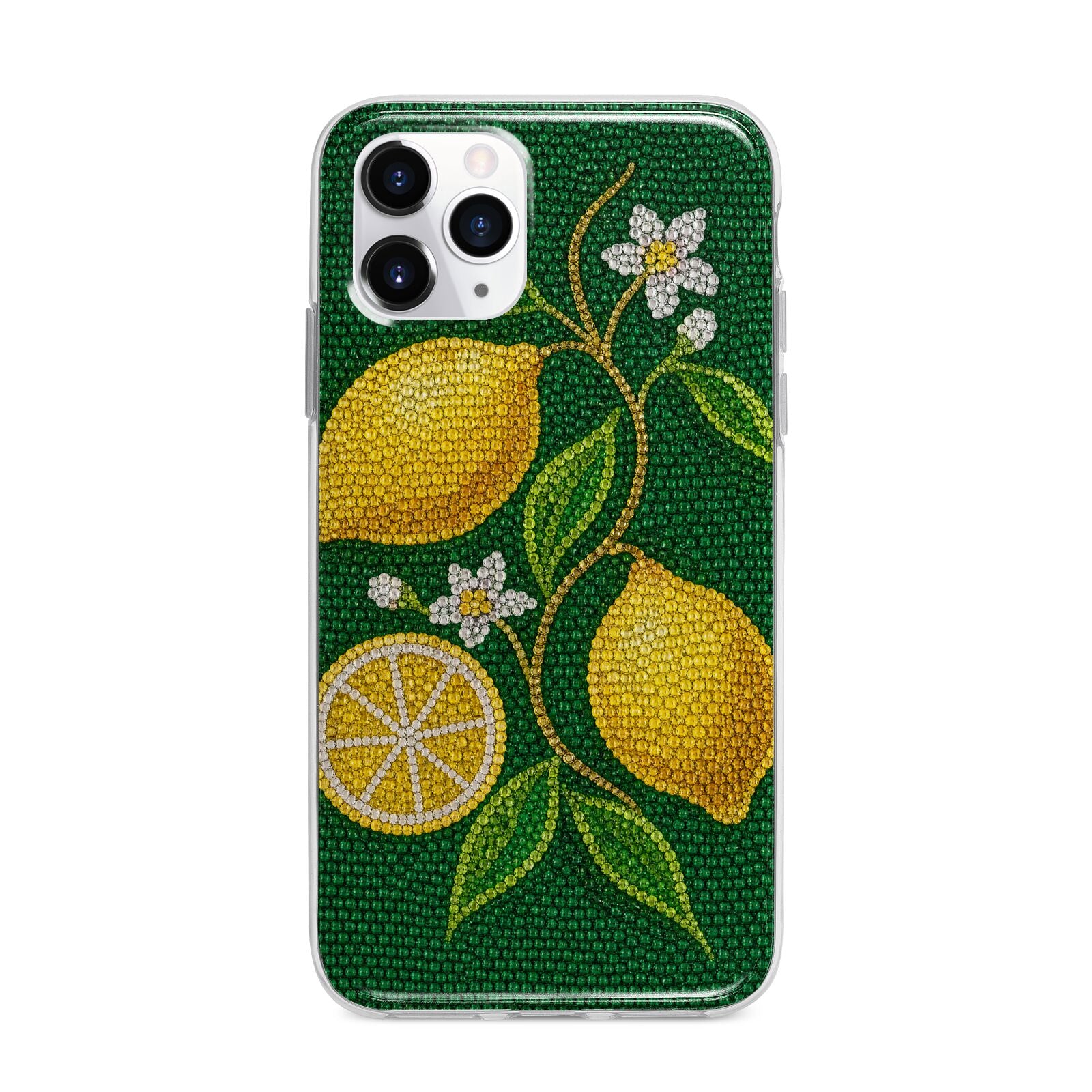 Lemon Lustre Apple iPhone 11 Pro Max in Silver with Bumper Case