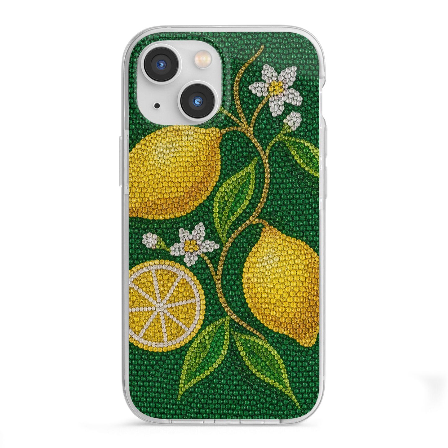 Lemon Lustre iPhone 13 Mini TPU Impact Case with White Edges