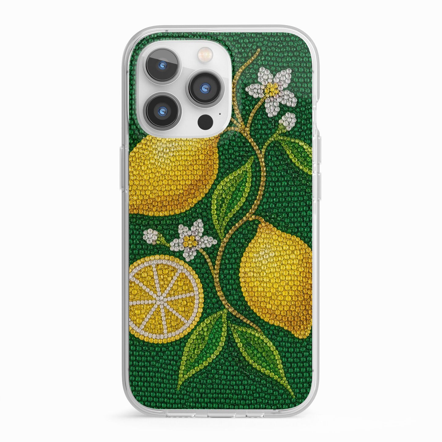 Lemon Lustre iPhone 13 Pro TPU Impact Case with White Edges