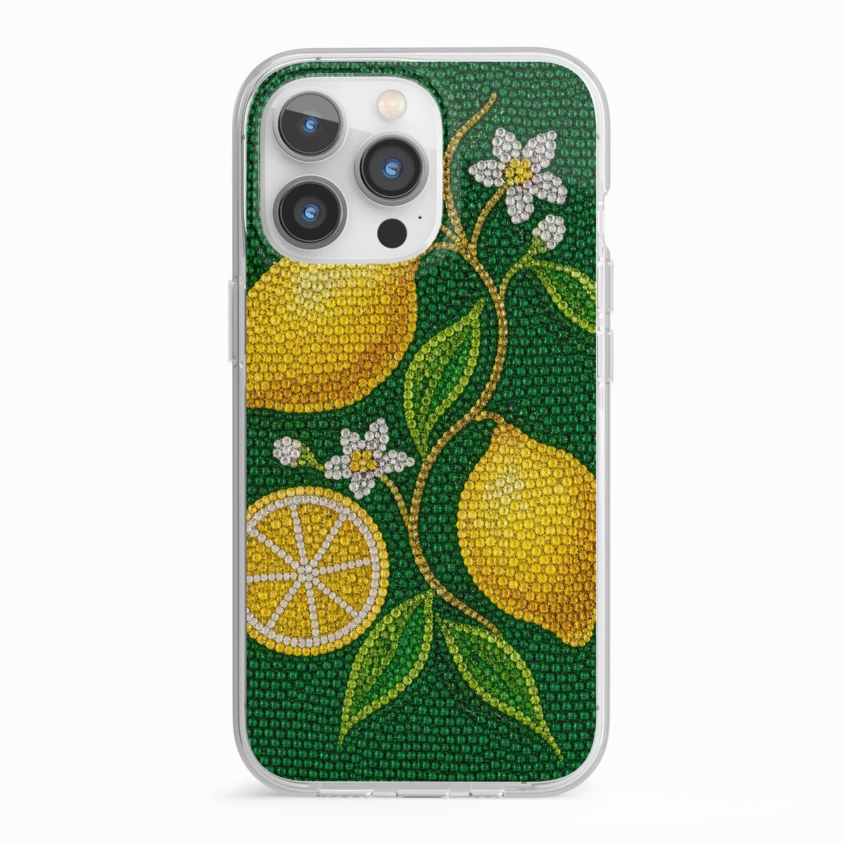 Lemon Lustre iPhone 13 Pro TPU Impact Case with White Edges