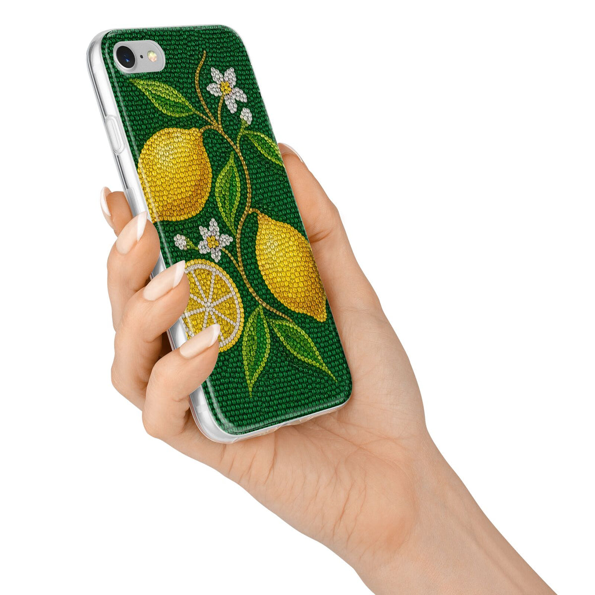 Lemon Lustre iPhone 7 Bumper Case on Silver iPhone Alternative Image