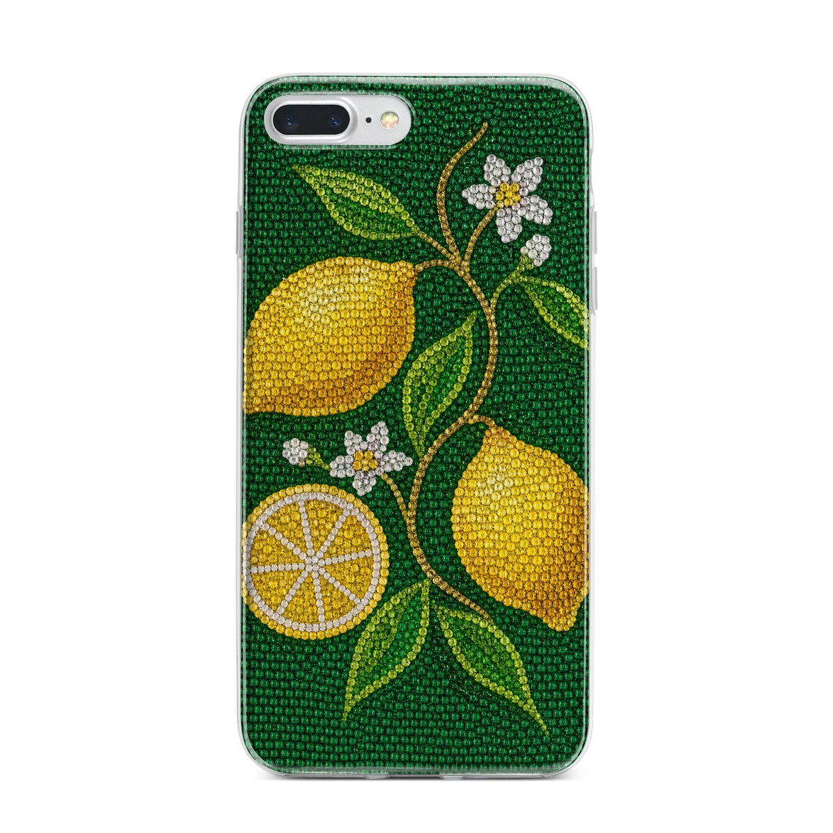 Lemon Lustre iPhone 7 Plus Bumper Case on Silver iPhone