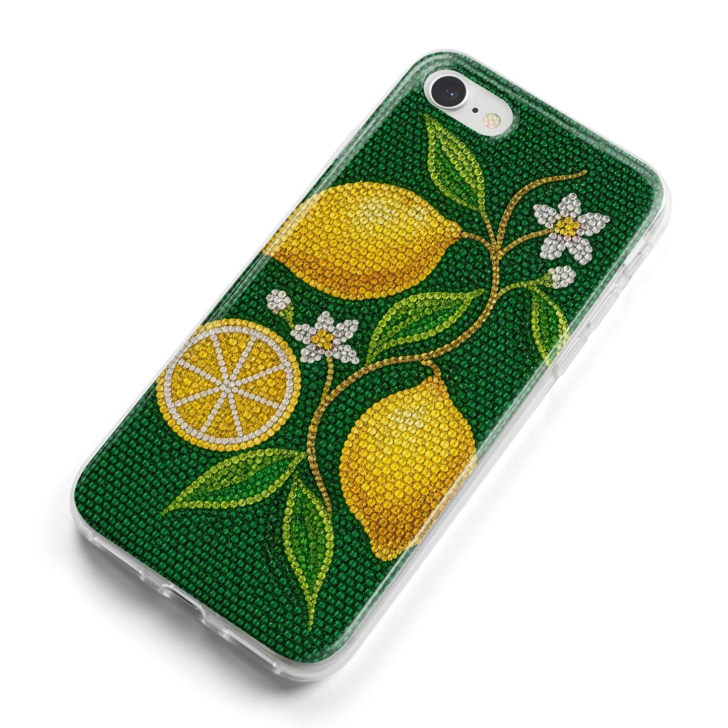 Lemon Lustre iPhone 8 Bumper Case on Silver iPhone Alternative Image