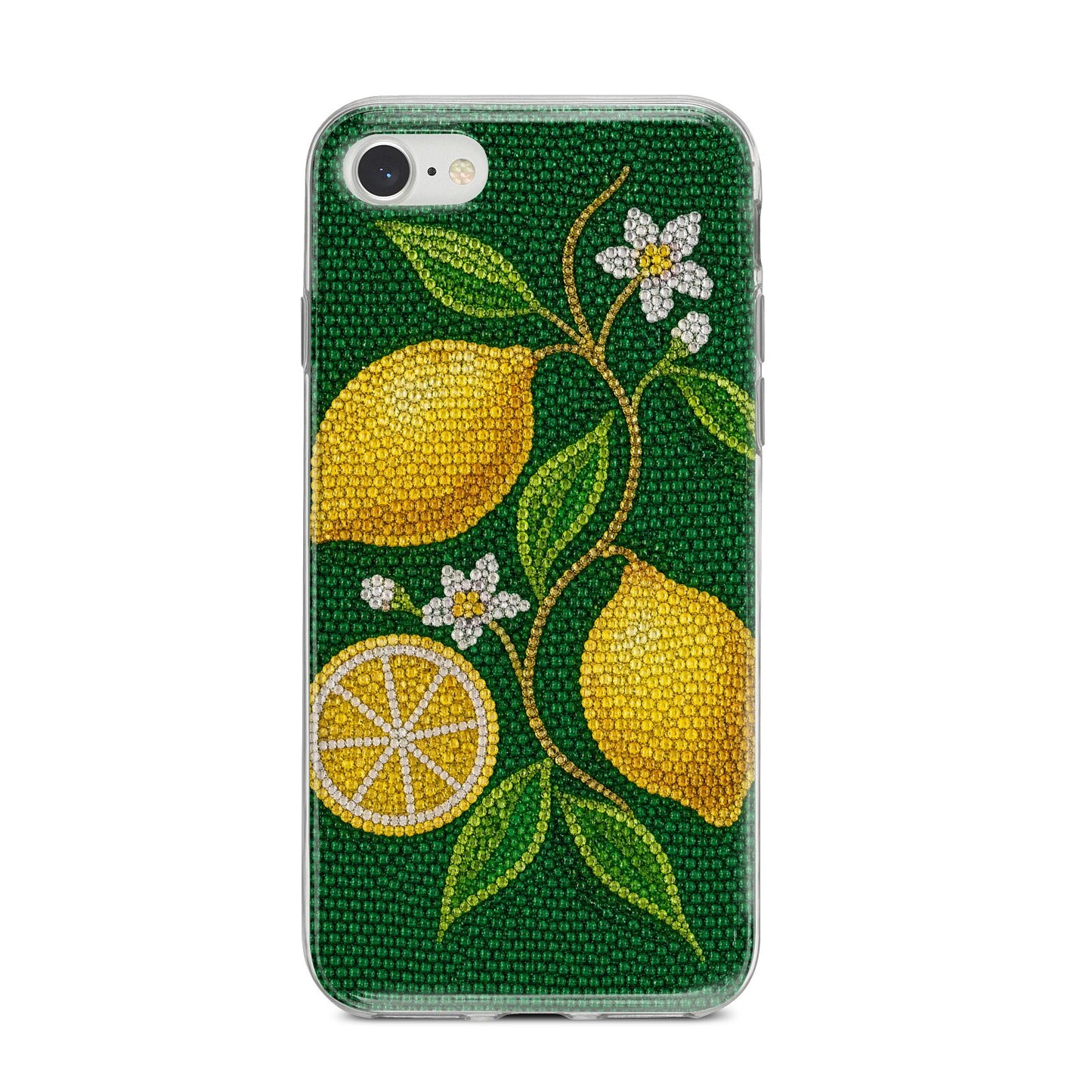 Lemon Lustre iPhone 8 Bumper Case on Silver iPhone
