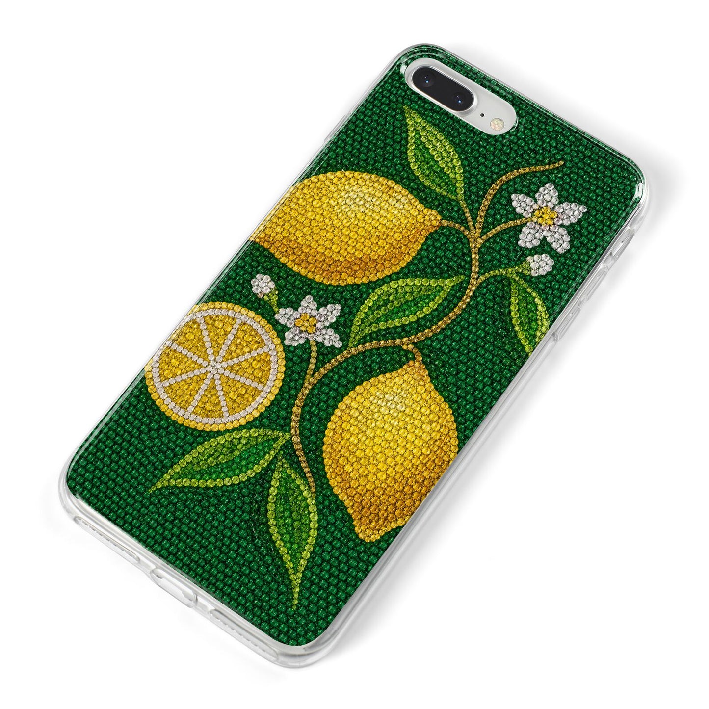 Lemon Lustre iPhone 8 Plus Bumper Case on Silver iPhone Alternative Image