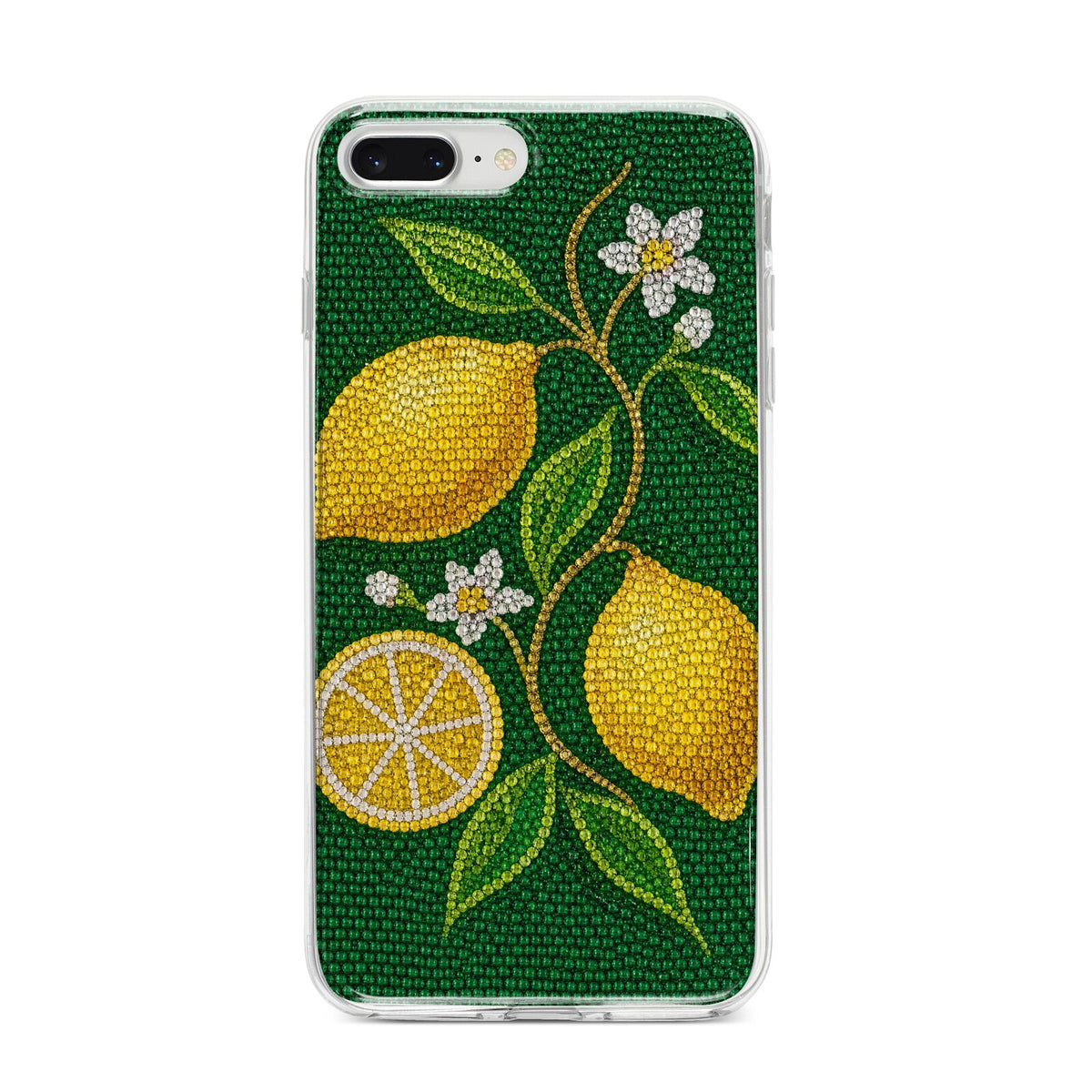 Lemon Lustre iPhone 8 Plus Bumper Case on Silver iPhone