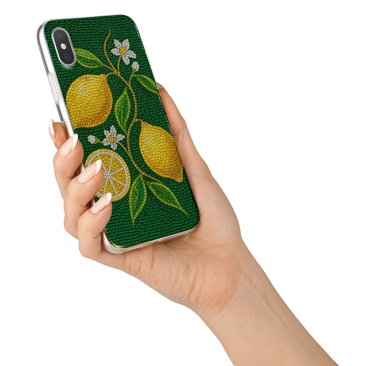 Lemon Lustre iPhone X Bumper Case on Silver iPhone Alternative Image 2