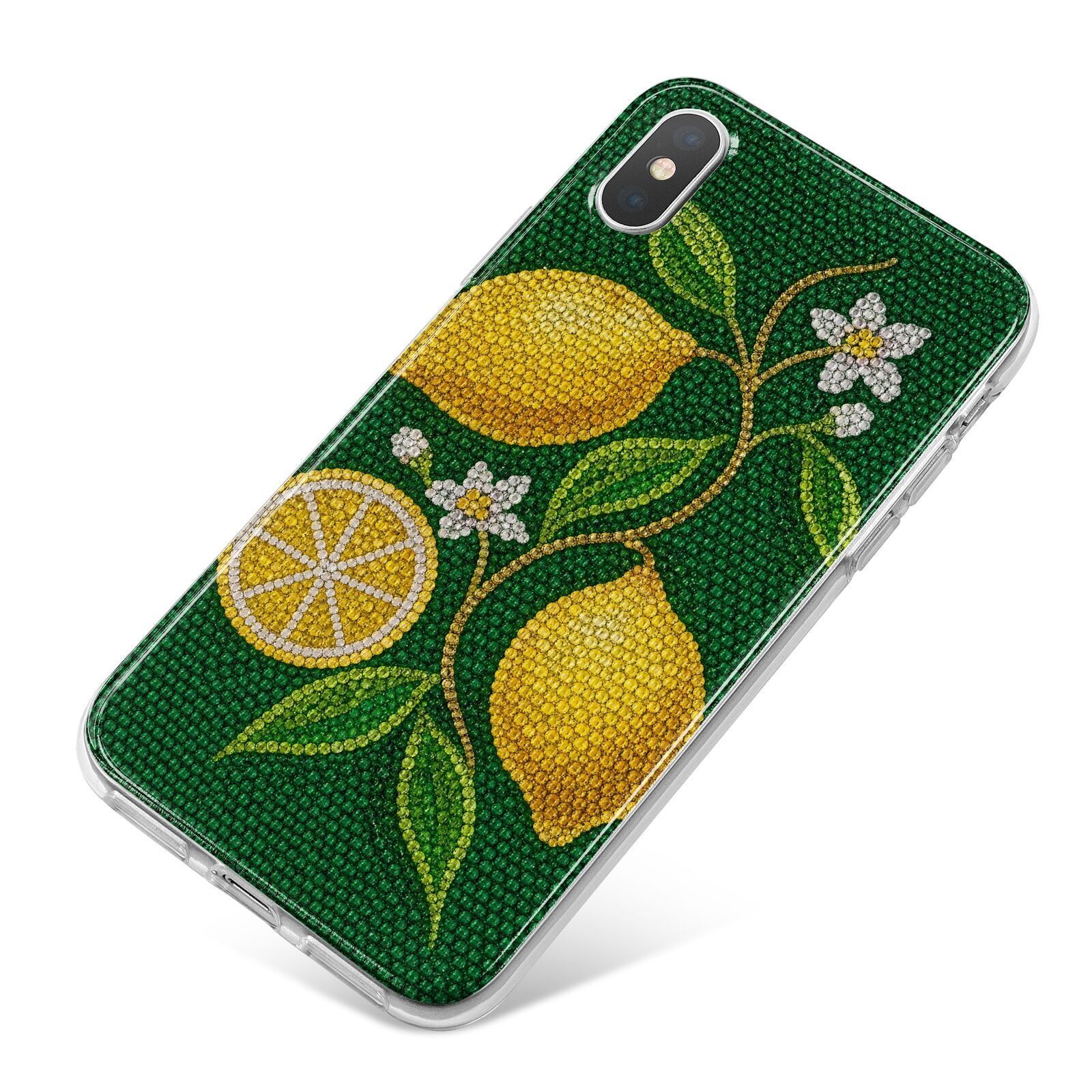 Lemon Lustre iPhone X Bumper Case on Silver iPhone
