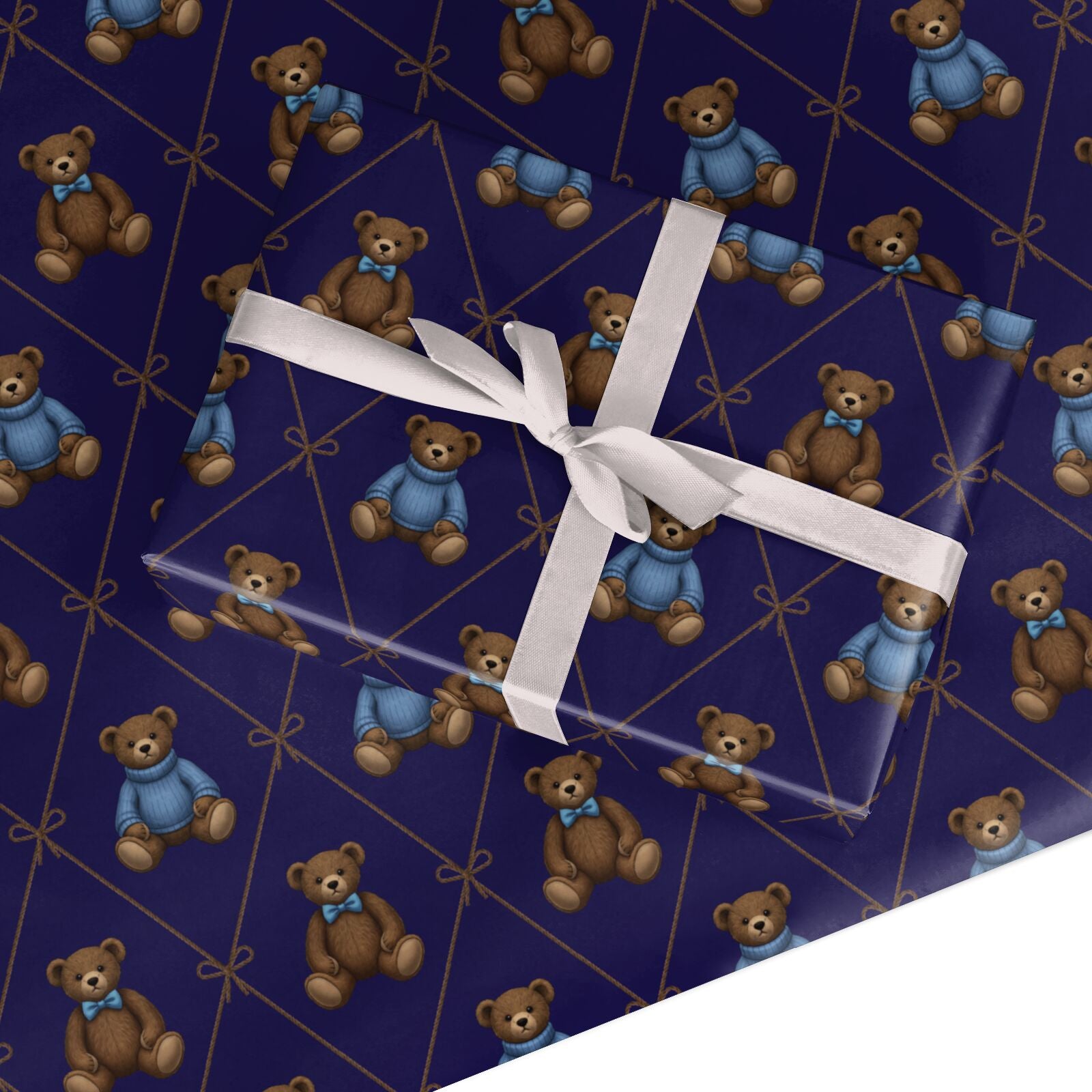 Little Blue Bear Custom Wrapping Paper
